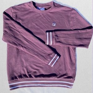 Plumb Fila Crew Neck Sweatshirt